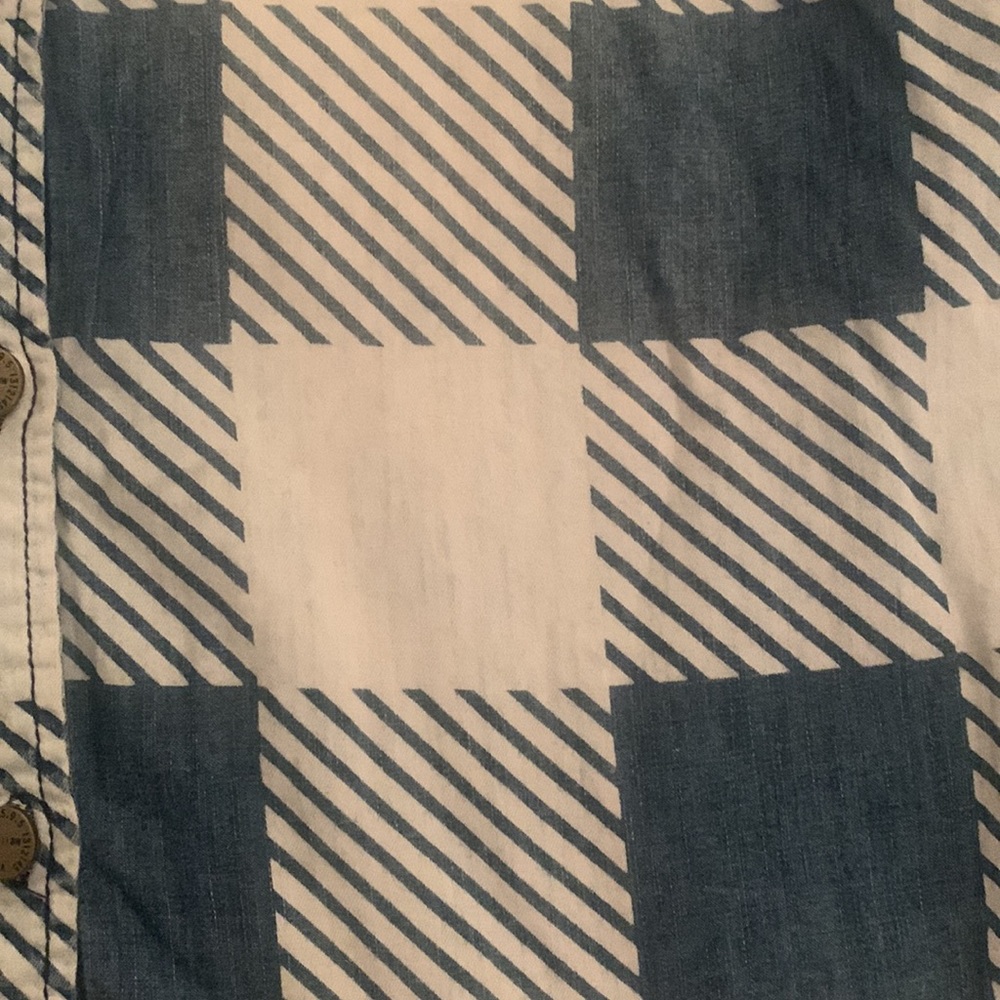 Current Elliot Checkered Chambray Button Down - image 5